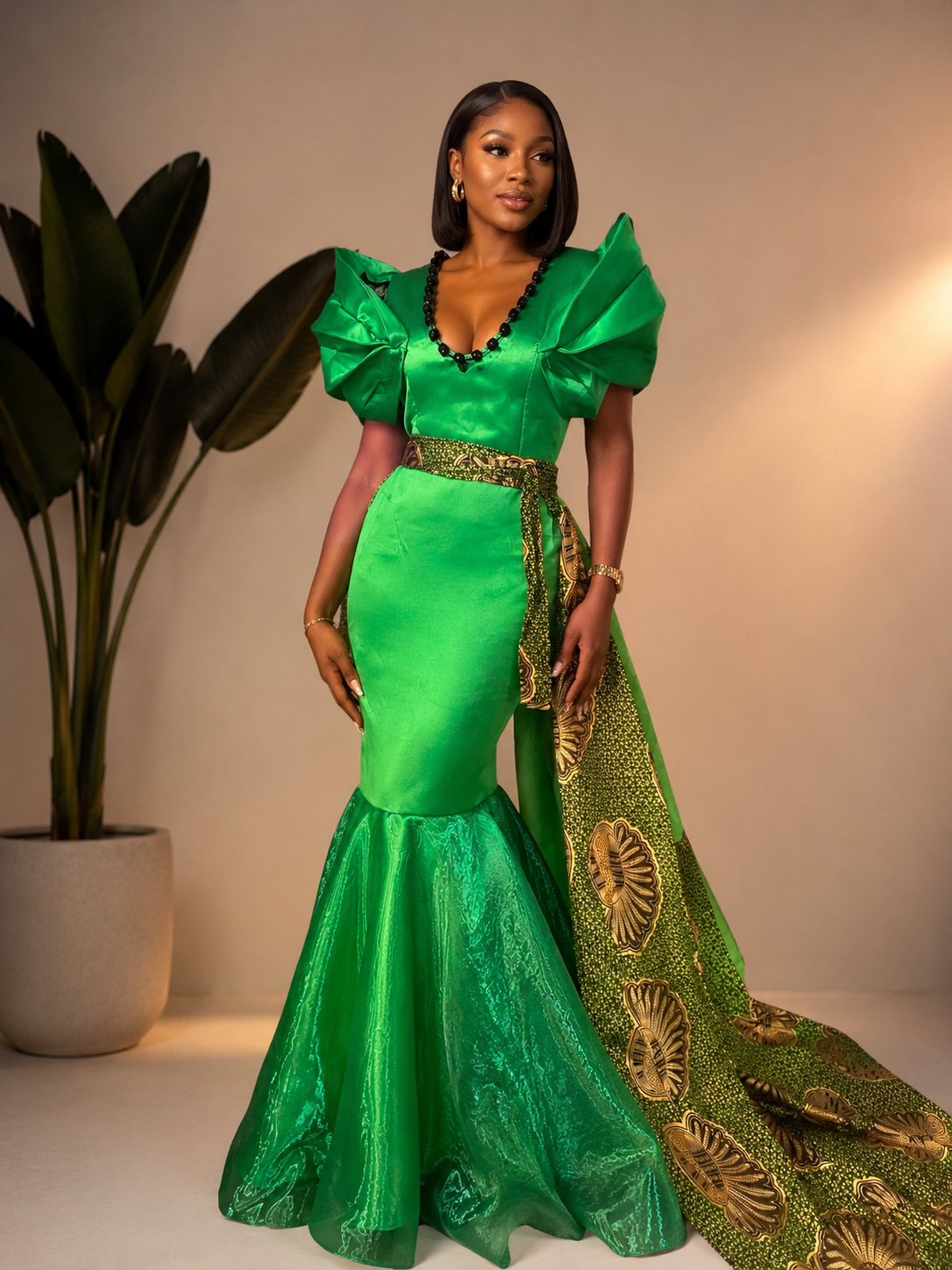 Vibrant Green Mermaid Gown
