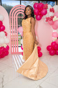 Champagne Gold Reception Gown